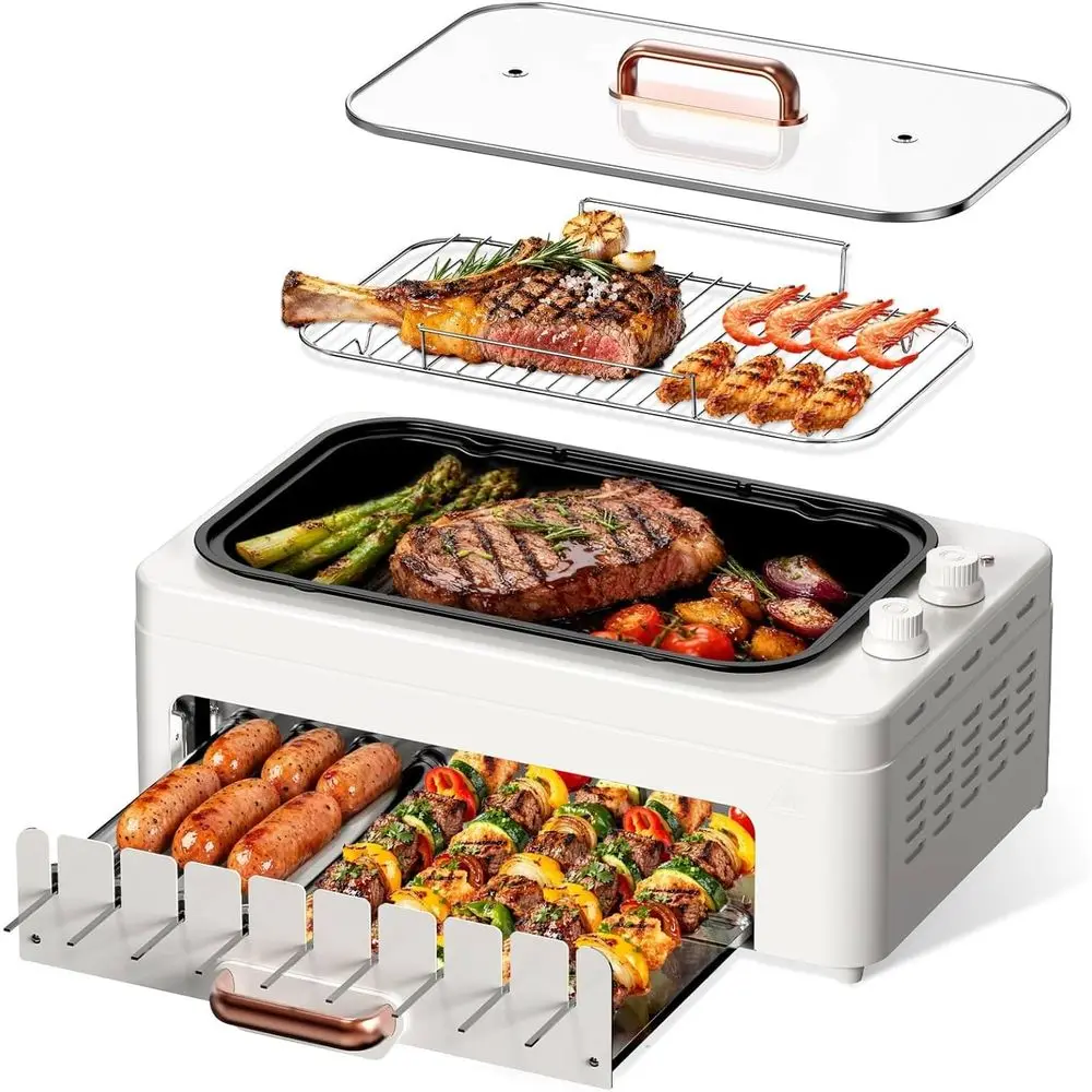 Hot Dog Roller Grill - Parrilla de Sobremesa 4 en 1