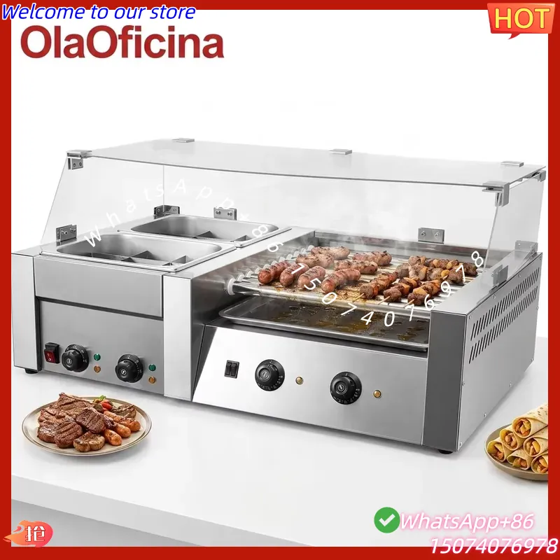 Hot Dog Roller Grill - 2026 Parrilla Eléctrica de 11 Rodillos