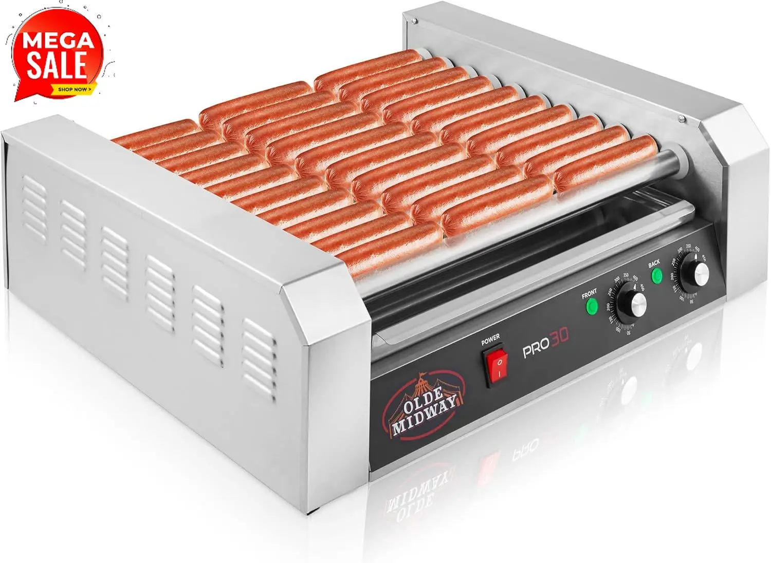 Hot Dog Roller Grill - Máquina Eléctrica para Cocinar 30 Hot