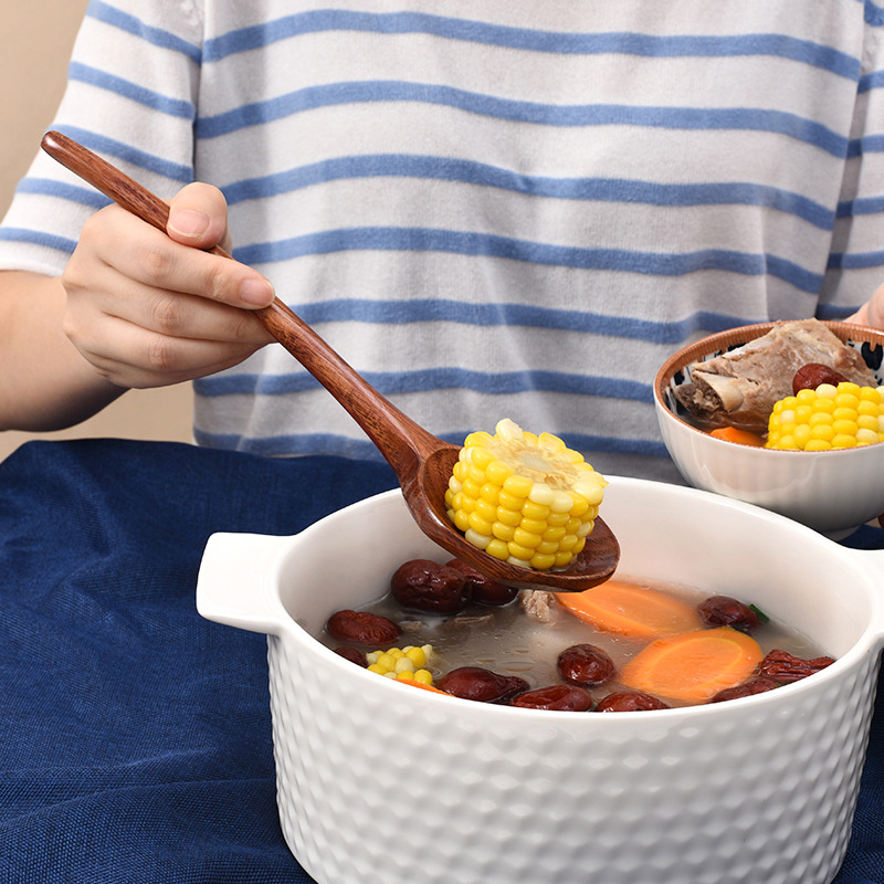 Cuchara de madera de mango lar - Commercial Kitchen Cooking reseña y precio