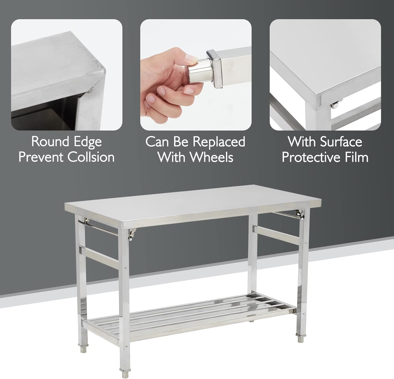 Mesa de Preparación Plegable d - Commercial Kitchen Cooking reseña y precio