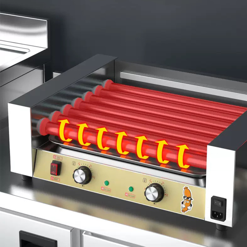 Máquina eléctrica comercial pa - Hot Dog Roller Grill reseña y precio